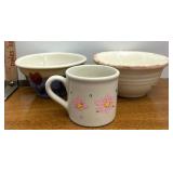 pottery bowl and mug