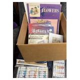 Art lot including canvas greeting cards Oil paint