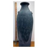 purple blue and green pottery vase