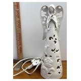 pottery light up angel