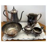 silver plated tea set