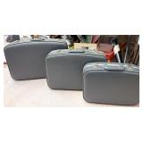 Three-piece hard sided luggage set