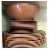 brown dishes
