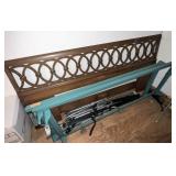 Mid century headboard with bedframe