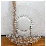 Floral glass plate
