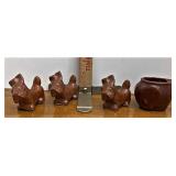 Pottery Elephant Ashtray and Scottie dogs