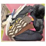 Gloves scarves and hats