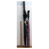 Two new umbrellas floral one has flashlight on