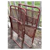 Metal patio folding chairs