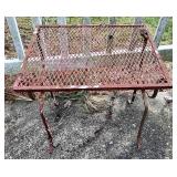 Metal patio and table