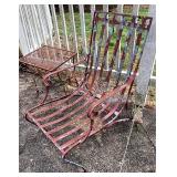 Metal patio chair