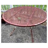 Metal patio table