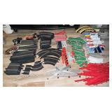 Slot car track and accessories large lot