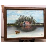 Island village painting