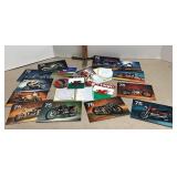 stickers and BMW motorcycle postcards