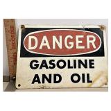 danger gas and oil metal sign