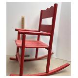 red kids rocking chair