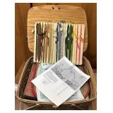 Picnic basket full of sewing