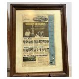 framed mercury outboards advertising