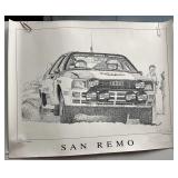 Audi San Remo poster by Matt Ruhl