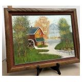 Red barn painting