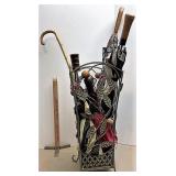 umbrella stand with umbrellas