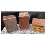 Plant stand and wood boxes