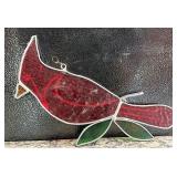 Stained glass robin