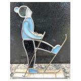 Stained glass Skier