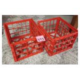 Red Vinyl Crates