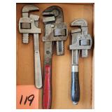 Antique Adjustable Pipe Wrenches