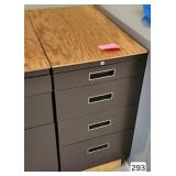 All Steel 4 Drawer Locking File Cabinet