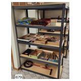 Gray Commercial Metal Frame Shelf Unit