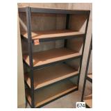 Gray Commercial Metal Frame Shelf Unit