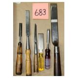 Old Socket Chisels & Scrapers