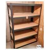 Gray Commercial Metal Frame Shelf Unit
