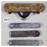 Stanley Brass Pocket Level & Screw Pitch Gauges