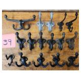 Early Cast Iron Coat Hooks