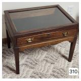 Walnut Glass Display Coffee Table