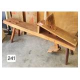 Early American Oak Shaving Horse Bench