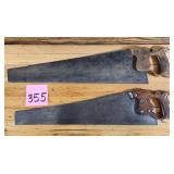 Early Disston 20" Finish Saws