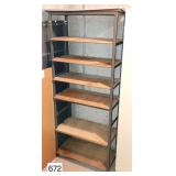 Tubular Iron Frame Shelf Unit