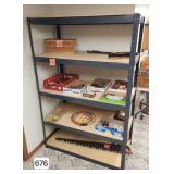 Gray Commercial Metal Frame Shelf Unit