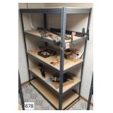 Gray Commercial Metal Frame Shelf Unit