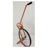 Vintage Orange Metered Measuring Wheel