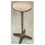 Vintage Oak Seat Shop Stool