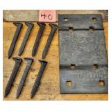 Railroad Track Plate & Spikes