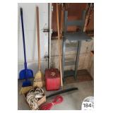 Rope, Squeegee & Brooms