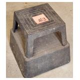 Black Rolling Shop Stool