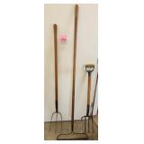 Pitch Fork, Rake & Potato Digger